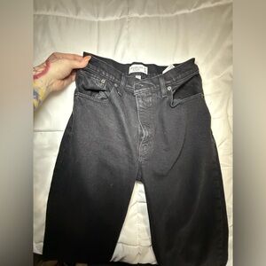 Abercrombie & Fitch Black 90’s Straight Ultra High Rise Curve Love Jeans